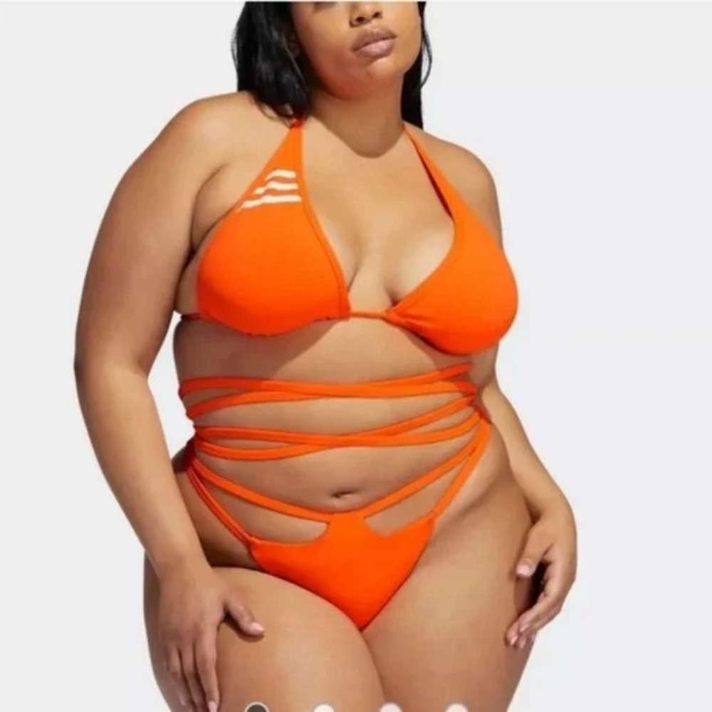 IVY PARK “FLEX PARK” Solar Orange Bikini Top